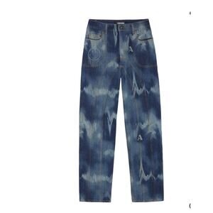 Ahluwalia Signature Low Rise Jeans Size 34 Recycled Denim Blue indigo